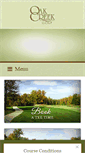 Mobile Screenshot of golfoakcreek.com