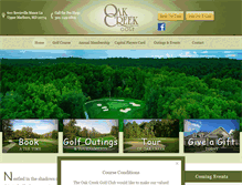 Tablet Screenshot of golfoakcreek.com